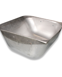 Trough pan SST 21L deep-drawn for farrowing crate